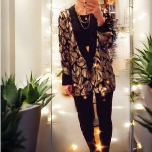 Vintage Metallic Sheer Party Blazer by A.C. Sport Sz 20 Women